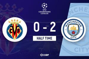 半場(chǎng)-曼城2-0黃潛 哈蘭德連續(xù)12場(chǎng)破門B席建功劉易斯送助攻