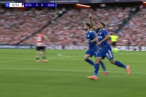 畢巴開場(chǎng)丟球！在3場(chǎng)歐戰(zhàn)第1分鐘破門，卡拉巴赫前鋒是歷史首人