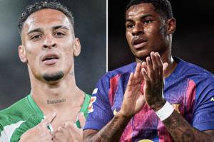 這要在一個(gè)隊(duì)??安東尼世界波9場(chǎng)5球2助 拉什福德6球6助領(lǐng)跑巴薩