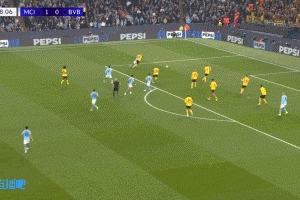 輕松！多庫左路倒三角傳中 哈蘭德中路爆射破門，曼城2-0領先多特