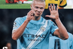 哈蘭德在三家不同俱樂部連續(xù)5場歐冠比賽進球，歷史首人