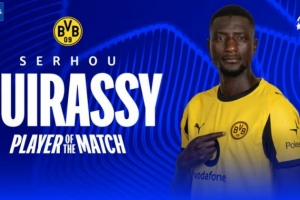 梅開二度！歐冠官方：吉拉西當(dāng)選多特4-0比利亞雷亞爾全場(chǎng)最佳